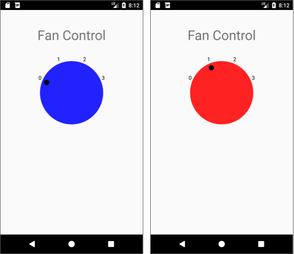  The dial's color for the off position (left) is blue and for all on positions (right) is red.