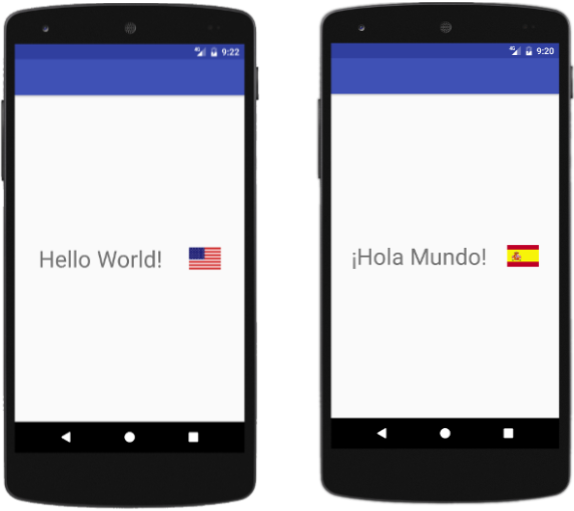  An app can display different text and images for different languages and locales.
