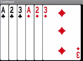  When you display a stack of cards, you only need to draw the visible portions