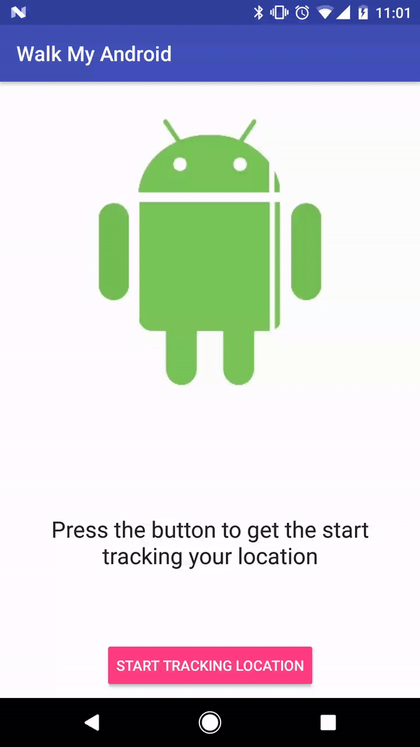  Final step of the WalkMyAndroid app