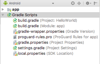  The Gradle Scripts folder