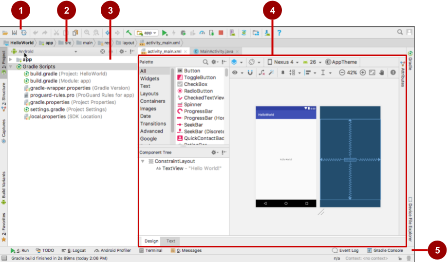  Android Studio project panes