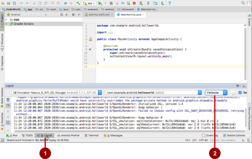 Android Studio Logcat