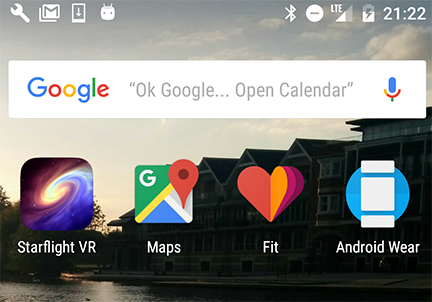 Launcher icons on the home screen