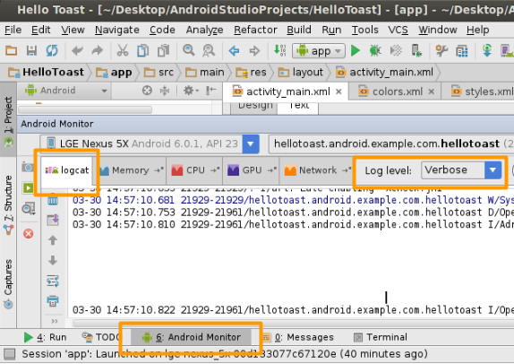 Android Studio Logcat