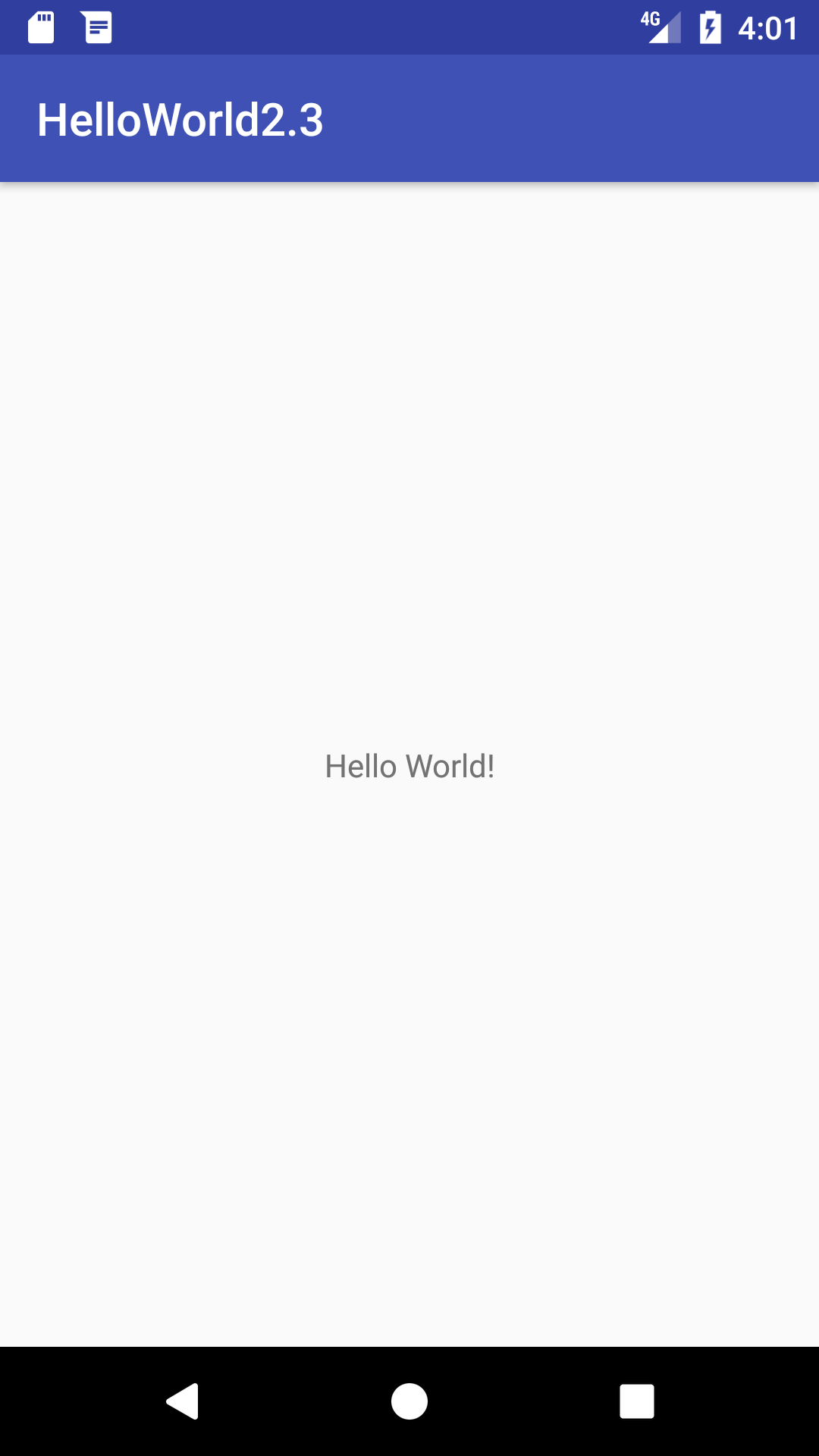Finished Hello World App