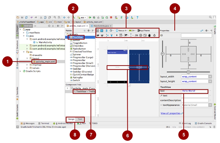 Exploring the Layout Editor in Android Studio
