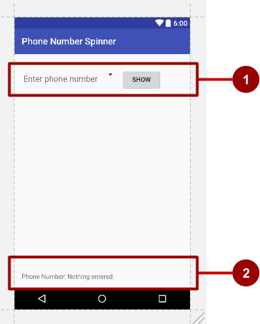 Layout for Phone Number Spinner