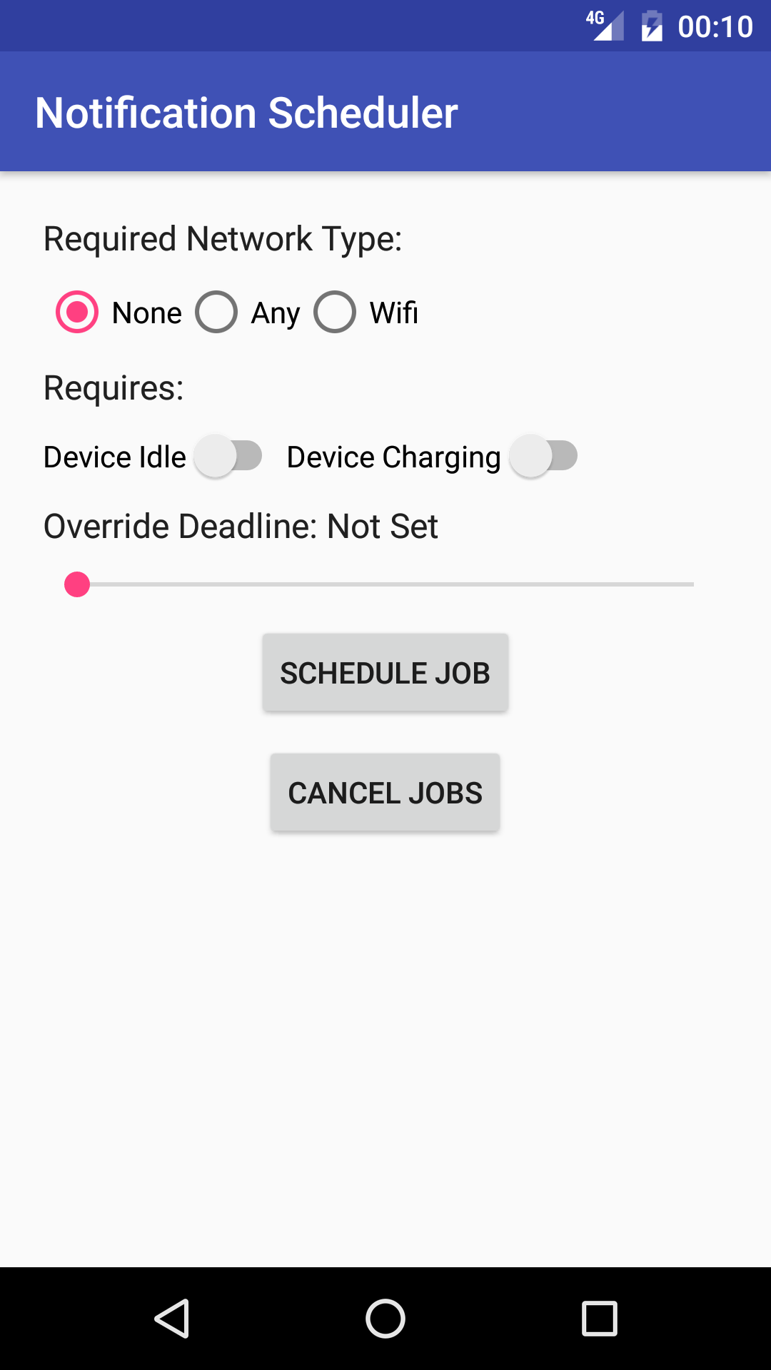 UI Controls for the Override Deadline Condition
