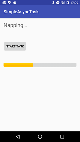 Progress bar updates as the task progresses