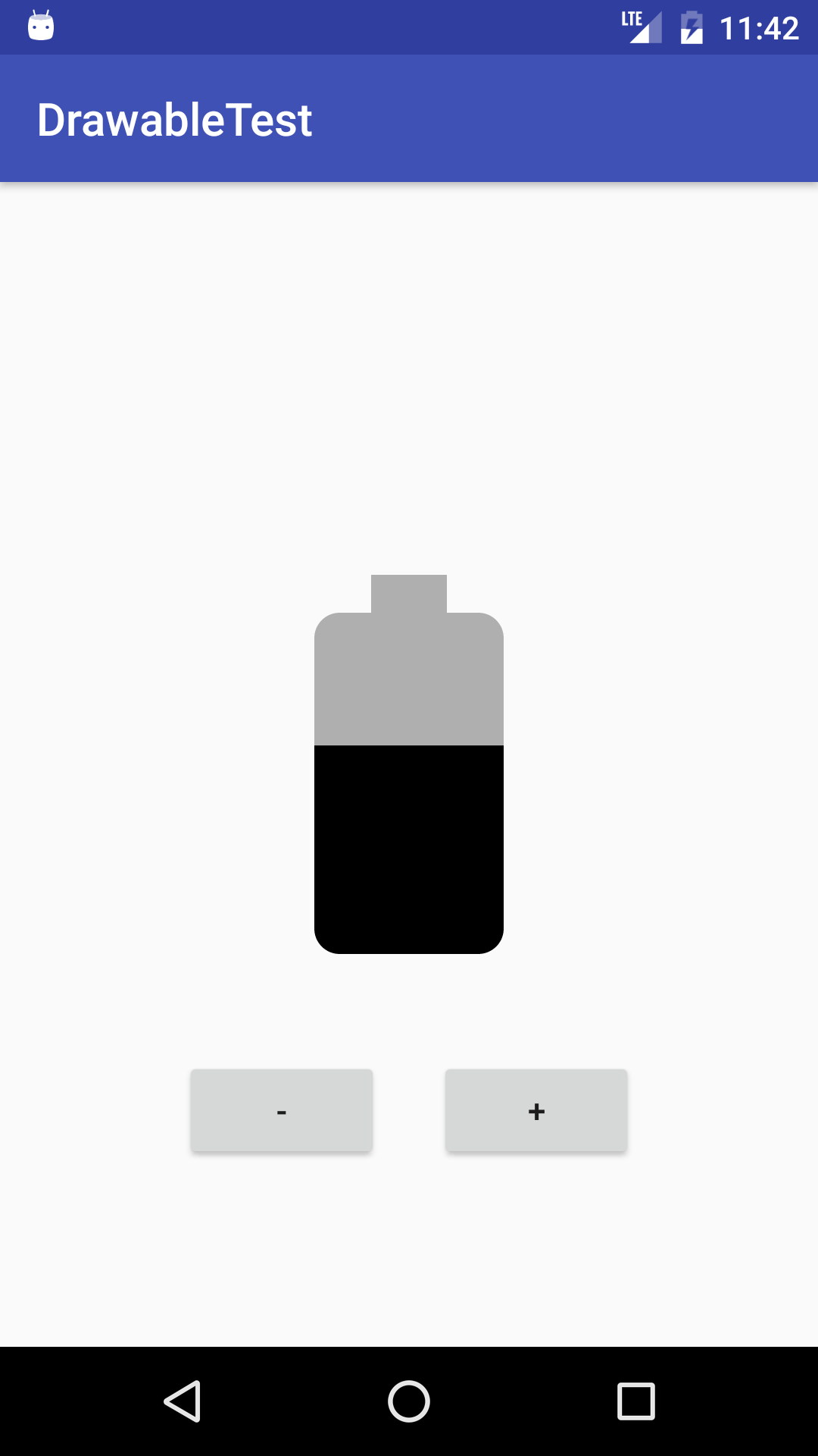 Example battery indicator app